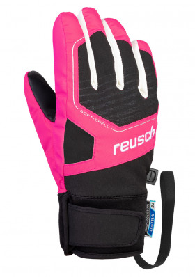 Dětské rukavice Reusch Torby R-TEX® XT Junior Black/Knockout Pink